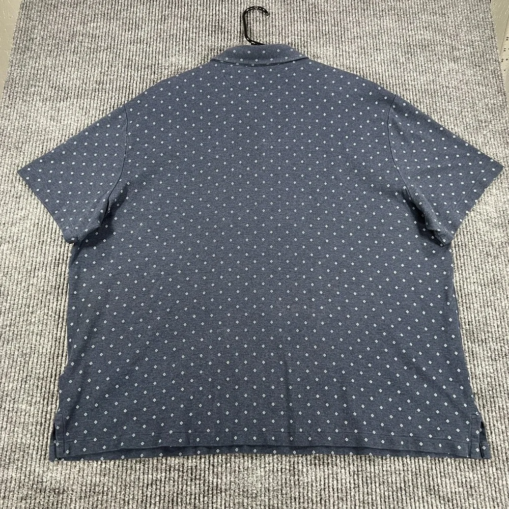 Polo Ralph Lauren‎ Shirt Mens 2XL XXL Blue Geometric Short Sleeve Classic Fit